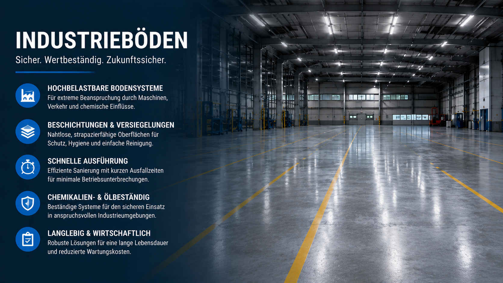 Industrieboden Beschichtung Mainz